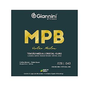 Corda Para Violão Nylon Cristal Ouro Bolinha Genwg Giannini