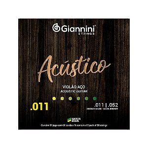 Encordoamento Violão Aço Bronze 65/35 011" Gespw Giannini