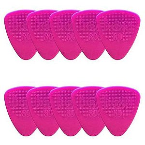 Kit com 10 Palhetas Grl At-r16109 S.t.d 0,89 Mm (roxo) R21013 Bori