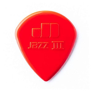 Kit com 4 Palhetas Nylon Jazz Iii Vermelha (1827) 47r3n Dunlop