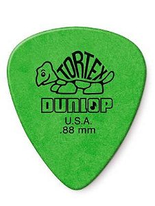 Kit com 6 Palhetas Tortex 0.88mm Verde (1344) 418r.88 Dunlop