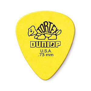 Kit com 6 Palhetas Tortex 0,73mm Amarela (1343) 418r.73 Dunlop