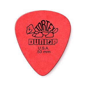 Kit com 6 Palhetas Tortex 0,50mm Vermelha (1341) 418r.50 Dunlop