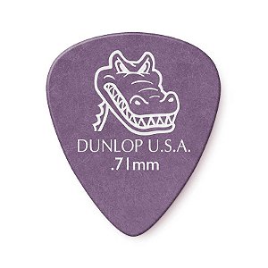 Kit com 6 Palhetas Gator Grip 0,71mm (1812) 417r.71 Dunlop