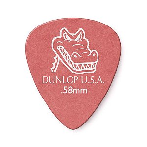Kit com 6 Palhetas Gator Grip 0,58mm (1811) 417r.58 Dunlop