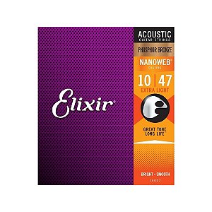 Corda Violão .010 Extra Light Phosphor Bronze Aço Elixir