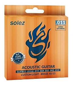 Cordas Para Violão Bronze 85/15 0.011"/0.052" Slatb11 Solez
