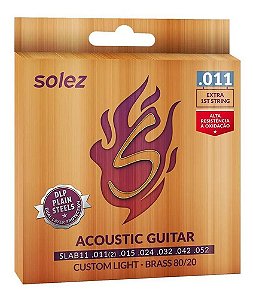 Cordas Para Violão Brass 80/20 0.011"/0.052" Slab11 Solez