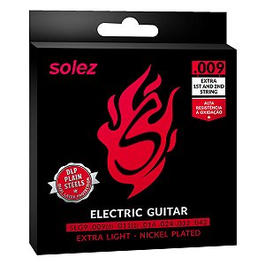 Encordoamento Cordas Para Guitarra 0.009" Slg9 Solez