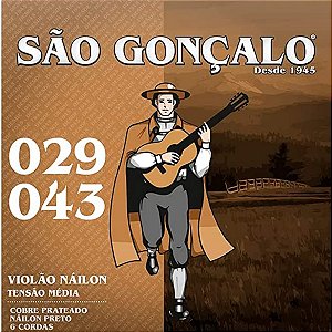Cordas Violão Nylon Cristal 029 043 Tensão Média São Gonçalo