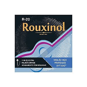 Encordoamento Violão Aço Inox Com Bolinha 011" R-20 Rouxinol