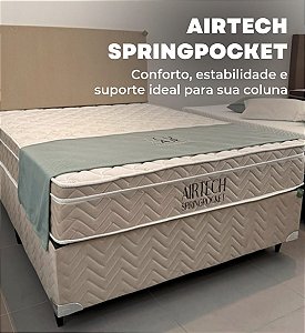 Conjunto casal airtech-Molas ensacadas-Ortobom