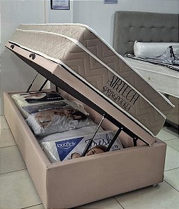 Conjunto box baú solteiro-Molas ensacadas-Airtech-Ortobom