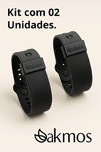 KIT PROMOCIONAL 02 Nano Bracelete Magnetico Akmos Alivio de Dores e Bloqueio de Radiação