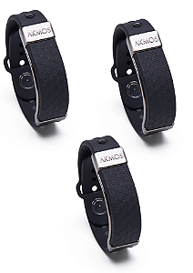 KIT PROMOCIONAL 03 Nano Bracelete Magnetico Akmos Alivio de Dores e Bloqueio de Radiação