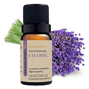 Óleo Essencial Lavanda Via Aroma – 10ml – 100% Puro e Natural
