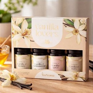 Kit 4 Essências Vanilla Lovers Original Via Aroma