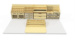 Organizador Modular em MDF com 8 Módulos 2 Andares em "I" + Pintura 1100mmCx150mmLx300mmA