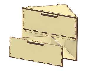 Módulo Organizador Terminal com 02 Gavetas 150mm (1230)