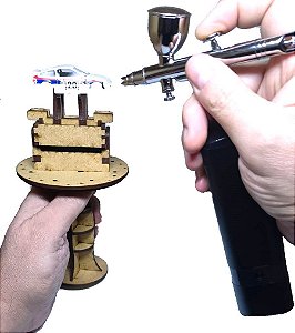 Suporte Giratório e Inclinável para Pintura de Carros Miniaturas (painting Handle)