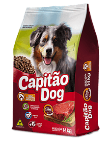 Ração Capitão Dog Adulto Carne 14KG