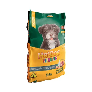 Ração Hot Dog Filhote Carne E frango ao Leite 10KG - 20KG