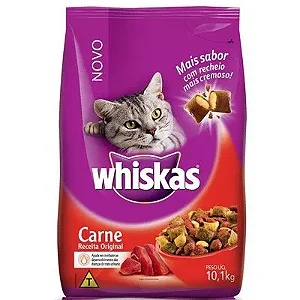 Ração Whiskas Gato Adulto Carne 10KG