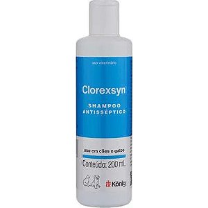 Clorexsyn Shampoo Antisséptico para Cachorro e Gatos 200ML