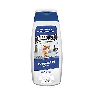 Shampoo e Condicionador  Matacura Antipulgas Gatos 200ml