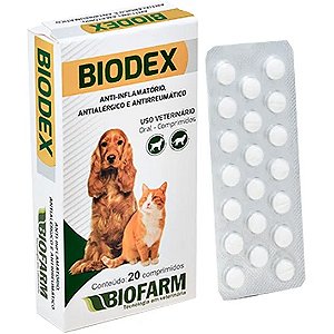 Biodex Antialérgicos Cães e Gatos 20 comprimidos