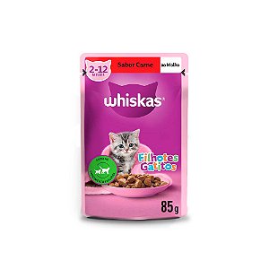 Sachê Whiskas Gatos Filhotes Carne ao Molho - 85g