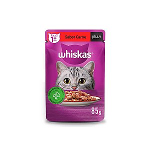 Sachê Whiskas Jelly Gatos Adultos Carne -85g