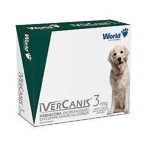 Vermífugos Ivercanis 3 mg  4 Comprimidos