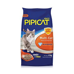 Areia Higiênica Pipicat Multicat para Gatos
