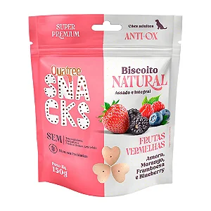 Snacks Biscoito Natural Quatree Anti-Ox A - Frutas Vermelhas 150g