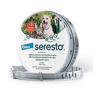 Coleira Seresto Cães e Gatos até 8 Kg
