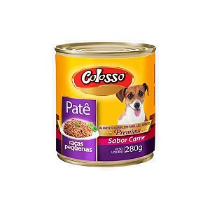 Patê Colosso Adulto Raças Pequenas Sabor Carne 280G