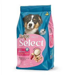 Raçao Quatree Select Filhotes Médias e Grandes Sabor Frango com Arroz e Batata Doce