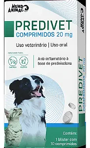 Predivet 20MG Com 10 Comprimidos (Prednisolona)