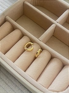 Argola Lisa P - Banhada a Ouro