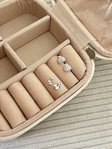 Brinco Clear Little Heart - Prata 925