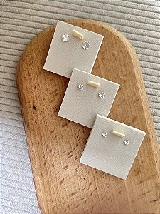 Trio Ponto de Luz Cristal - Prata 925