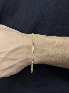 Pulseira Grumet 3,3mm 21cm - Banhado a ouro