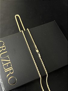 Corrente Elo Baiano 3mm  - Banhada a Ouro