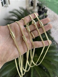 Corrente Grumet Imperador 4mm - Banhada a Ouro