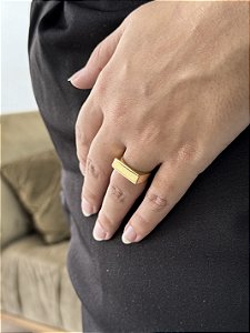 Anel Amor de Mãe 6mm - Banhado a Ouro