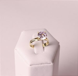 Solitário Diamante - Banhado a Ouro