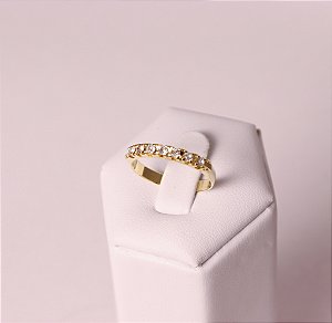 Anel Multi Cristal - Banhado a Ouro