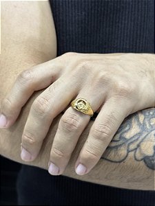 Anel Ferradura - Banhado a Ouro
