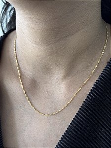 Colar Singapura - Banhado a Ouro